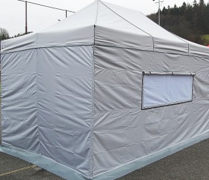 Nůžkový stan šedý 3x4,5 m